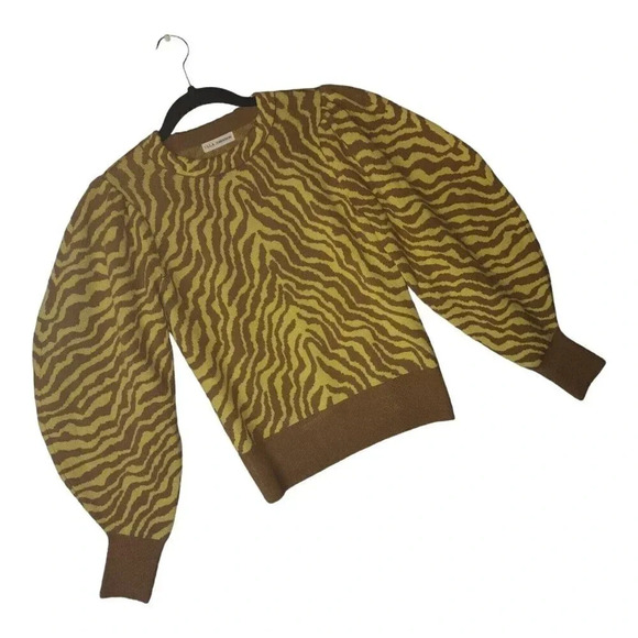 Ulla Johnson Massey Sweater Women's Petite Brown Citrine Merino Wool Pullover - Picture 4 of 6